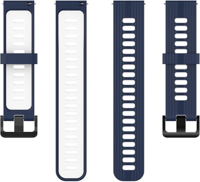 woobles Band for Samsung Galaxy Watch4/Active2,Silicone Watch Replacement Band Strap Soft Sports Wristband Strap Compatible with Galaxy Watch4/Active2,5.5-8.7in,20mm (Navy) - Image 3